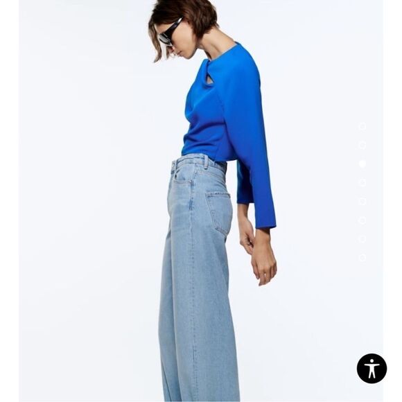 Zara blue knot top NWT - Picture 3 of 7